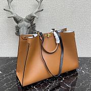 Fendi Peekaboo X-Tote Brown Calfskin With Twist Lock - #2265 – 41x11x29 cm - 4