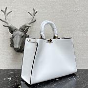 Fendi Peekaboo X-Tote White Calfskin With Twist Lock - #2265 – 41x11x29 cm - 4