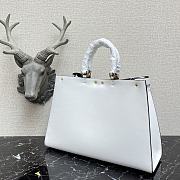 Fendi Peekaboo X-Tote White Calfskin With Twist Lock - #2265 – 41x11x29 cm - 5