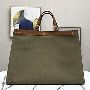 Fendi Peekaboo X-Tote Dark Green Canvas With Twist Lock – 40x12x29 cm - 3