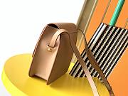YSL Kaia Vertical Shoulder Calfskin Leather Bag Caramel – 668809 – 16×18x6cm  - 6