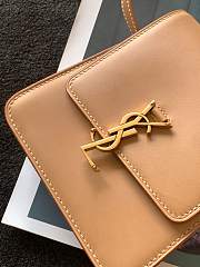YSL Kaia Vertical Shoulder Calfskin Leather Bag Caramel – 668809 – 16×18x6cm  - 3