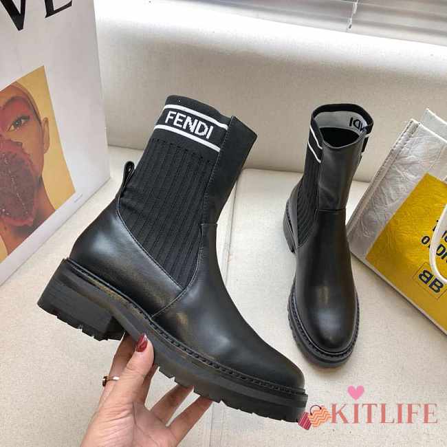 Fendi Combat Boots Black - 1