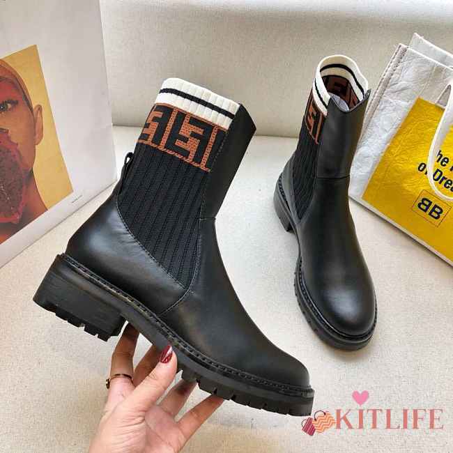 Fendi Combat Boots Brown - 1