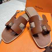 Hermes Oran Sandal Gold Brown - 5