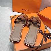 Hermes Oran Sandal Gold Brown - 3