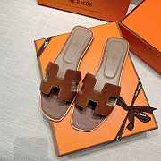 Hermes Oran Sandal Gold Brown - 2