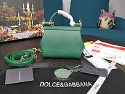 Dolce & Gabbana Dauphine Leather Sicily Bag Green - 5516 - 16x10x5 cm - 4