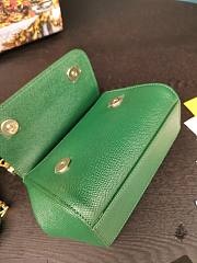 Dolce & Gabbana Dauphine Leather Sicily Bag Green - 5516 - 16x10x5 cm - 3