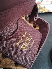 Dolce & Gabbana Dauphine Leather Sicily Bag Burgundy - 5516 - 16x10x5 cm - 4