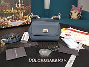 Dolce & Gabbana Dauphine Leather Sicily Bag Blue - 5516 - 16x10x5 cm - 1