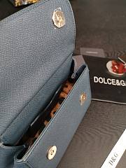 Dolce & Gabbana Dauphine Leather Sicily Bag Blue - 5516 - 16x10x5 cm - 3