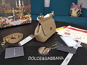 Dolce & Gabbana Dauphine Leather Sicily Bag Elephant Grey - 5516 - 16x10x5 cm - 5