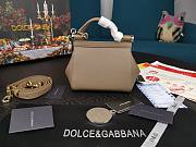 Dolce & Gabbana Dauphine Leather Sicily Bag Elephant Grey - 5516 - 16x10x5 cm - 2