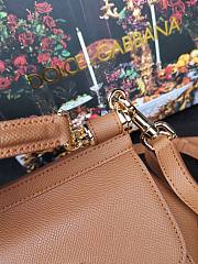 Dolce & Gabbana Dauphine Leather Sicily Bag Brown - 5516 - 16x10x5 cm - 5