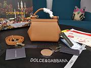 Dolce & Gabbana Dauphine Leather Sicily Bag Brown - 5516 - 16x10x5 cm - 4