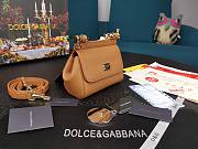 Dolce & Gabbana Dauphine Leather Sicily Bag Brown - 5516 - 16x10x5 cm - 3