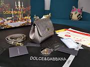 Dolce & Gabbana Dauphine Leather Sicily Bag Silver - 5516 - 16x10x5 cm - 6