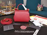 Dolce & Gabbana Dauphine Leather Sicily Bag Red - 5516 - 16x10x5 cm - 5