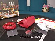 Dolce & Gabbana Dauphine Leather Sicily Bag Red - 5516 - 16x10x5 cm - 4