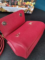 Dolce & Gabbana Dauphine Leather Sicily Bag Red - 5516 - 16x10x5 cm - 2