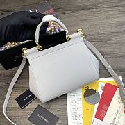 Dolce & Gabbana Dauphine Leather Sicily Bag Azure - 5518 – 20x9.5x14 cm - 2