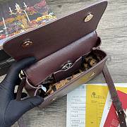 Dolce & Gabbana Dauphine Leather Sicily Bag Burgundy - 5518 – 20x9.5x14 cm - 2