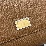 Dolce & Gabbana Dauphine Leather Sicily Bag Brown - 5518 – 20x9.5x14 cm - 4