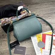 Dolce & Gabbana Dauphine Leather Sicily Bag Green - 5518 – 20x9.5x14 cm - 4