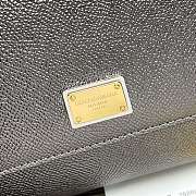 Dolce & Gabbana Dauphine Leather Sicily Bag Silver - 5518 – 20x9.5x14 cm - 3