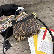 Dolce & Gabbana Dauphine Leather Sicily Bag Leopard Print - 5518 – 20x9.5x14 cm - 6
