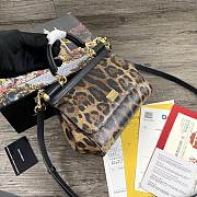 Dolce & Gabbana Dauphine Leather Sicily Bag Leopard Print - 5518 – 20x9.5x14 cm - 2