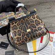 Dolce & Gabbana Dauphine Leather Sicily Bag Leopard Print - 5518 – 25x12x20 cm - 1