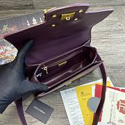 Dolce & Gabbana Amore In Calfskin Bag Purple – 27x8x18 cm - 2