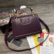 Dolce & Gabbana Amore In Calfskin Bag Purple – 27x8x18 cm - 4
