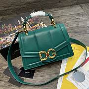 Dolce & Gabbana Amore In Calfskin Bag Green – 27x8x18 cm  - 1