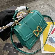 Dolce & Gabbana Amore In Calfskin Bag Green – 27x8x18 cm  - 4