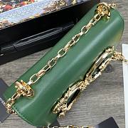 Dolce & Gabbana Girls Shoulder Bag In Napa Leather Green – 21x5x13.5 cm - 5