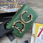 Dolce & Gabbana Girls Shoulder Bag In Napa Leather Green – 21x5x13.5 cm - 6