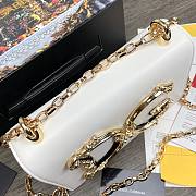 Dolce & Gabbana Girls Shoulder Bag In Napa Leather White – 21x5x13.5 cm - 6