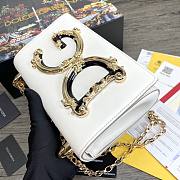 Dolce & Gabbana Girls Shoulder Bag In Napa Leather White – 21x5x13.5 cm - 4