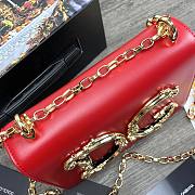 Dolce & Gabbana Girls Shoulder Bag In Napa Leather Red – 21x5x13.5 cm - 4