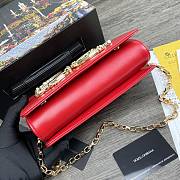 Dolce & Gabbana Girls Shoulder Bag In Napa Leather Red – 21x5x13.5 cm - 3