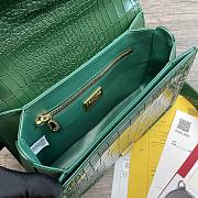 Dolce & Gabbana Amore Shoulder Bag In Crocodile Leather Green – 27x8x18cm - 5