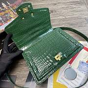 Dolce & Gabbana Amore Shoulder Bag In Crocodile Leather Green – 27x8x18cm - 6