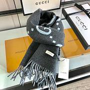 Gucci GG Jacquard Wool Scarf – 26x185 cm - 4