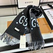 Gucci GG Jacquard Wool Scarf – 26x185 cm - 3