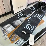 Gucci GG Jacquard Wool Scarf – 26x185 cm - 5