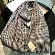 Gucci Houndstooth Bee Scarf Black – 200x90 cm - 5