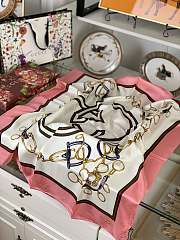 Gucci Square Silk Scarf Pink – 90x90cm cm - 2